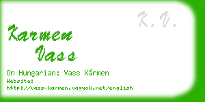 karmen vass business card